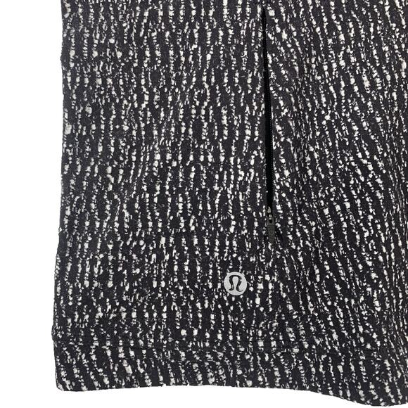 LULULEMON Runderful Long Sleeve 10 Jacquard Black White Slim Fit Thumbholes EUC - Picture 7 of 9